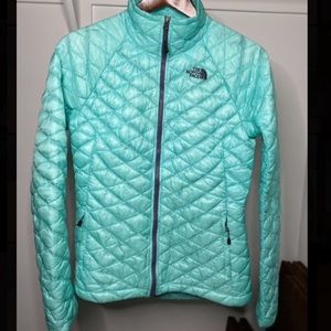 The North Face Women’s Thermoball Full Zip Jacket- Light blue, size small